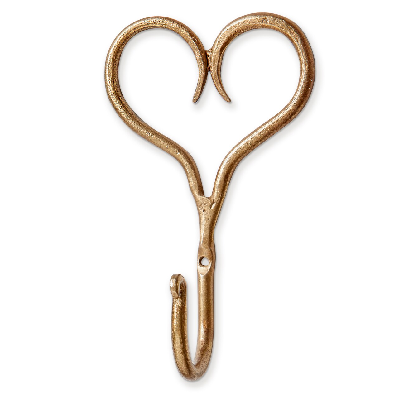 Heart Wall Hook - Decorative Gold Wall Art for Everyday Use, Easy to Clean, 3.25" L x 2" W x 5.25" H